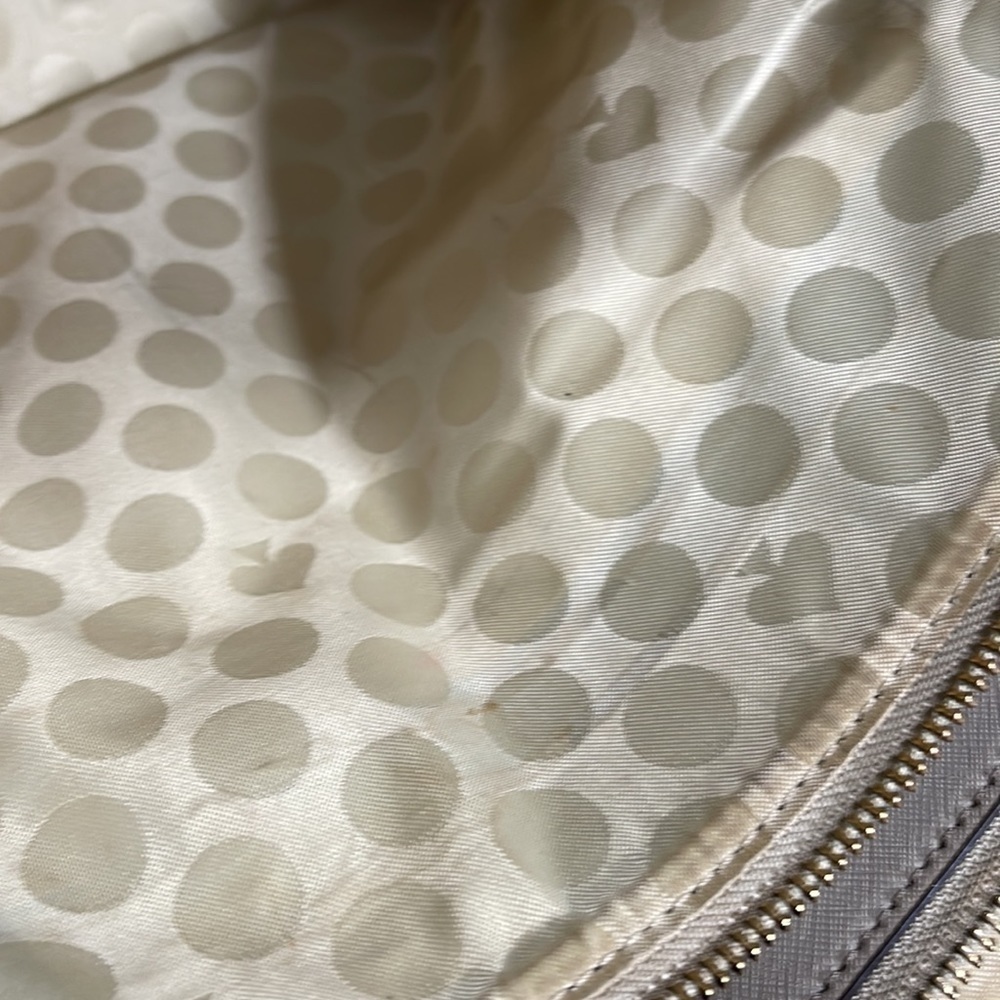 Kate Spade Leather Handbag Color Gray/Taupe - Picture 9 of 16